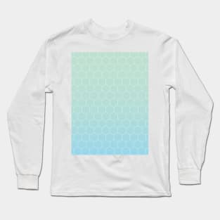 Cyan honeycomb Long Sleeve T-Shirt